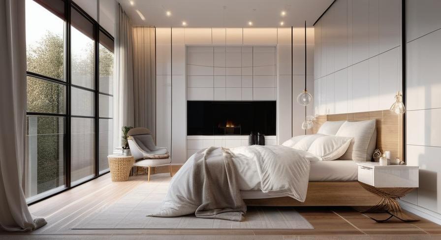 A Bedroom in Modern style, designed by V2