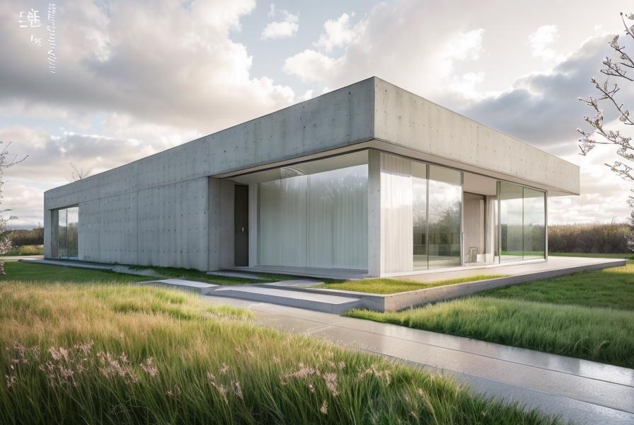 Designed by AI Navigator -> morning Light, soft, refreshing, spring, blossom, blooming, mild, modern house, monochromatic, clean ...